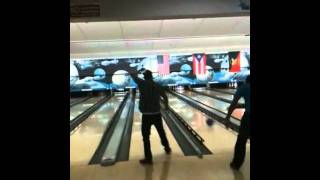 Drunk guy bowling