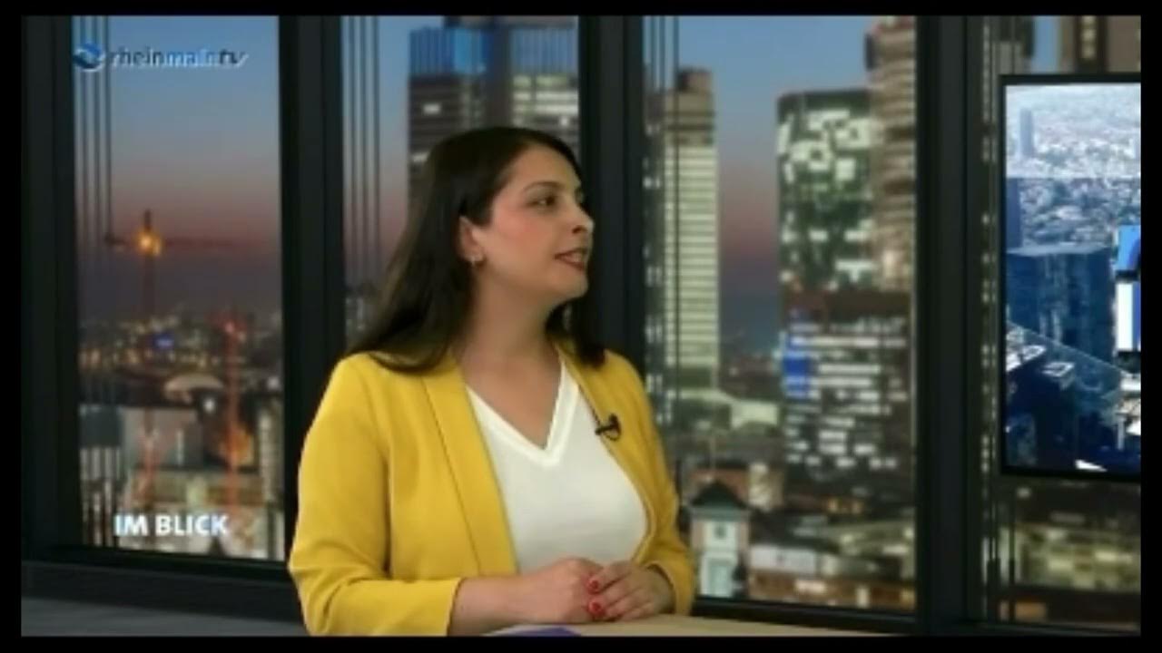 Sahar Sanaei In Rhein Main TV über die NWRI Großkundgebung am 29 Juni