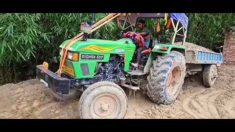 JCB tractors mati loading Eicher 557 full video 📸 #chandan #youtube #video 