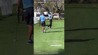 Cam Davis dialing in his short game with the GravityFit TPro