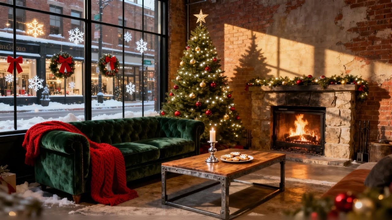 Romantic Winter Jazz ❄️ Relaxing Music for Dinner & Wine [Fireplace Vibes]