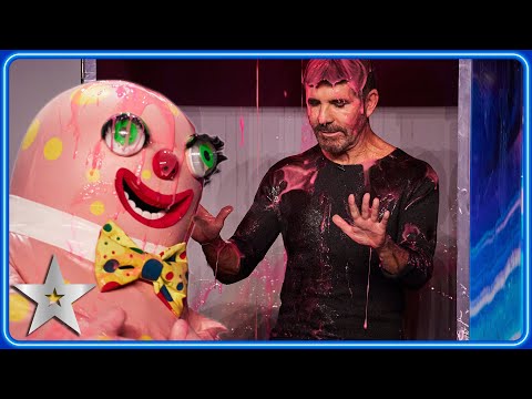 Mr Blobby SLIMES Simon Cowell!! | Auditions | BGT 2023