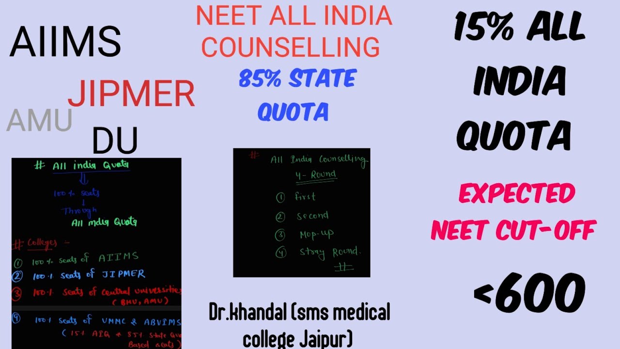 Neet counselling All India quota and state quota...neet neet2023 