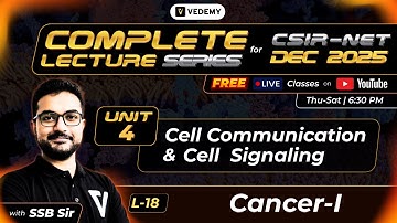 Cell Communication & Cell Signaling | L18 | Cancer | Part-1 | Sounak Sinhababu | CSIR Dec 2025 |