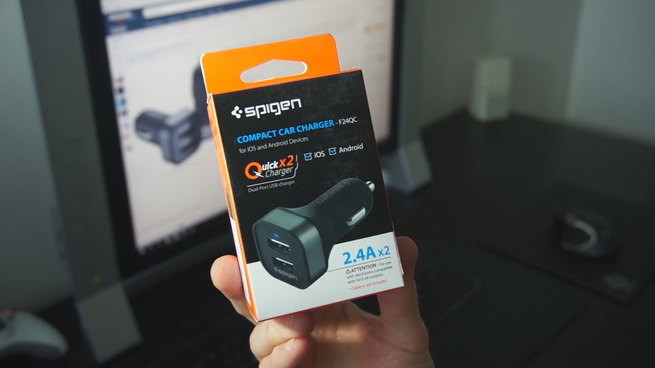 Le chargeur allume-cigare Spigen F24QC