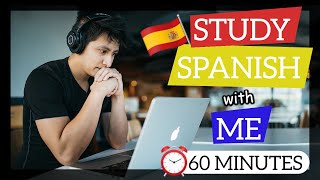 Pomodoro Timer: 1 hour ⏰ Study With Me Spanish  🇪🇸