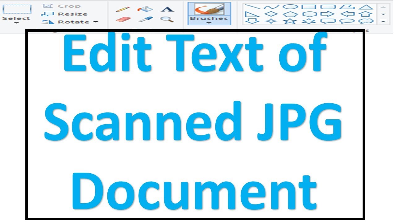 How to edit scanned Photos documents without using any software | Ms Paint trick - YouTube