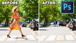 How to REMOVE a PERSON from a photo in Photoshop