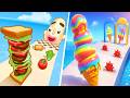Sandwich Runner 🆚 Stacky Ice Cream Runner🌻🧿🌺🌈Max Levels Walkthrough Android IOS Update Gameplay 2143