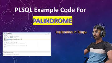 Palindrome | How to a word Palindrome or not | PLSQL Code | PLSQL Tutorial in Telugu