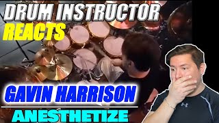 Drum Instructor Reacts to Gavin Harrison playing Anesthetize | Reacting to Gavin Harrison