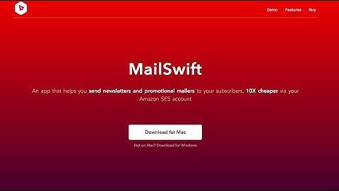Registering your copy of Mailswift