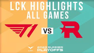 T1 vs KT Highlights ALL GAMES | LCK Summer Playoffs 2023 | T1 vs KT Rolster