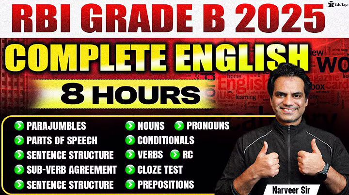 Complete English Syllabus for RBI Grade B 2025 |RBI Officer English Phase 1 Preparation Free Classes