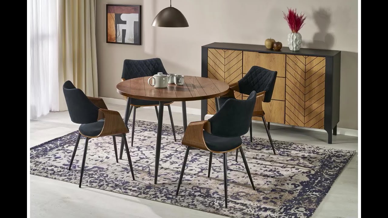 Runder Esstisch Nussbaum Ø105cm – Design Küchentisch & Esszimmertisch HBA-111 | www.designimpex.de