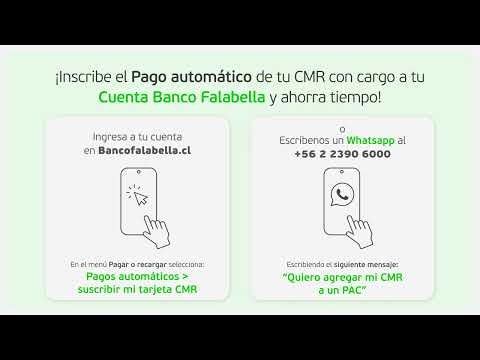 Inscribe el pago de tu CMR a Pago Automático con cargo a tu Cuenta Banco Falabella ?