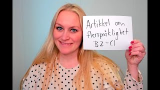 Video 961 Artikkel om flerspråklighet B2-C1 nivå