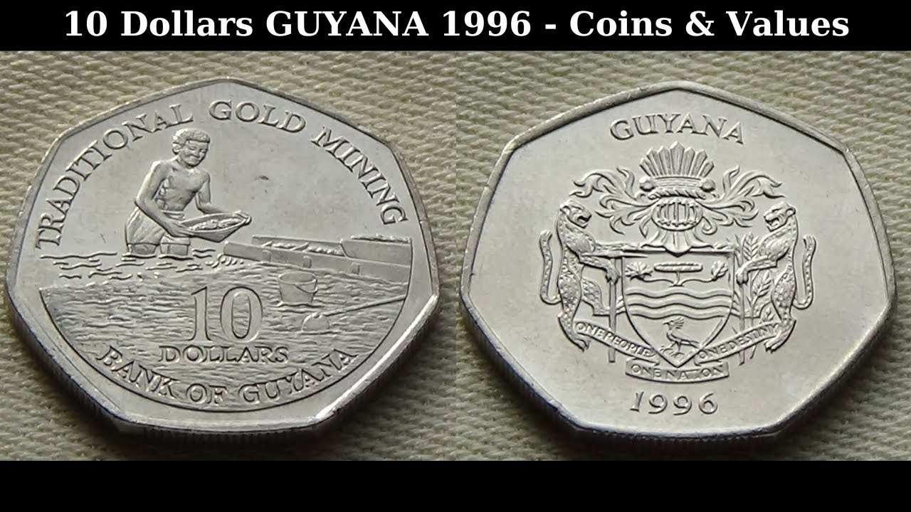 10 Dollars GUYANA - 1996 Coins & Values - YouTube