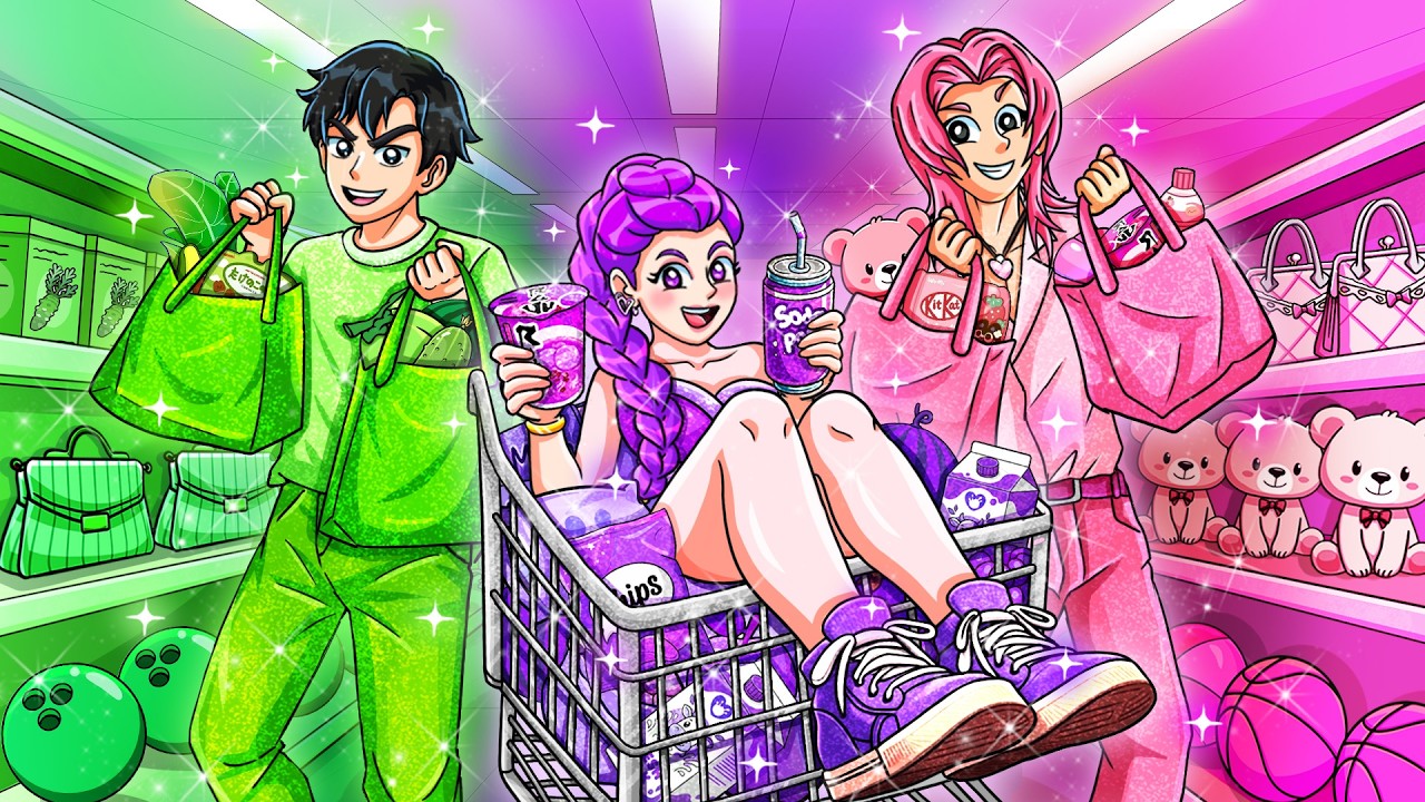 Kpop Demon Hunters: ¡Comprando Todo de un Solo Color Durante 24 Horas! | Animación