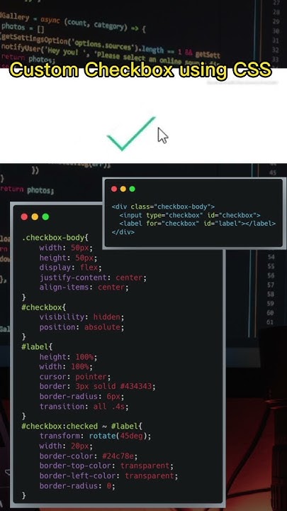 Custom Checkbox using CSS #css #coding #programming #shorts - YouTube