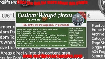 Custom Widget Area Plugin - Add widget area to your blog