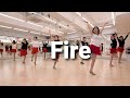 Fire Line Dance (Easy Intermediate) Demo l 파이어 라인댄스 l Linedance
