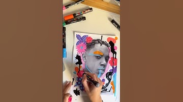 Quick creative process video #illustration #mixedmedia #collage #artist