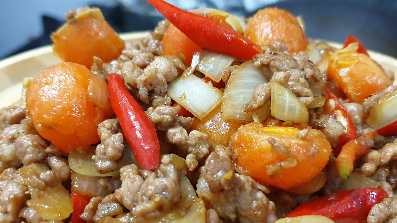 หมูสับผัดไข่แดงเค็ม สูตรอร่อยไข่เค็มไม่เละ l อร่อยพุง