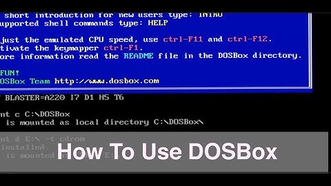How to use DOSbox