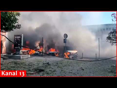 Russian strike on Pavlohrad kills two, heavy damage reported