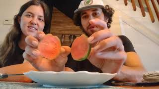 Tasting Our First Home Grown Ruby Supreme Guava Tropical Fruit Tree #fruit #gardening