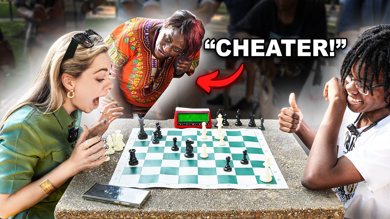 Video of Dina Belenkaya cheating OTB in a chess hustle at the park