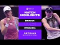 Iga Swiatek vs. Elena Rybakina | 2021 Ostrava Quarterfinal | WTA Match Highlights