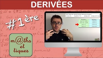 Dériver une fonction - Première ESM et Techno