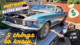 A must watch before buying a classic Mustang! 5 Key things to know