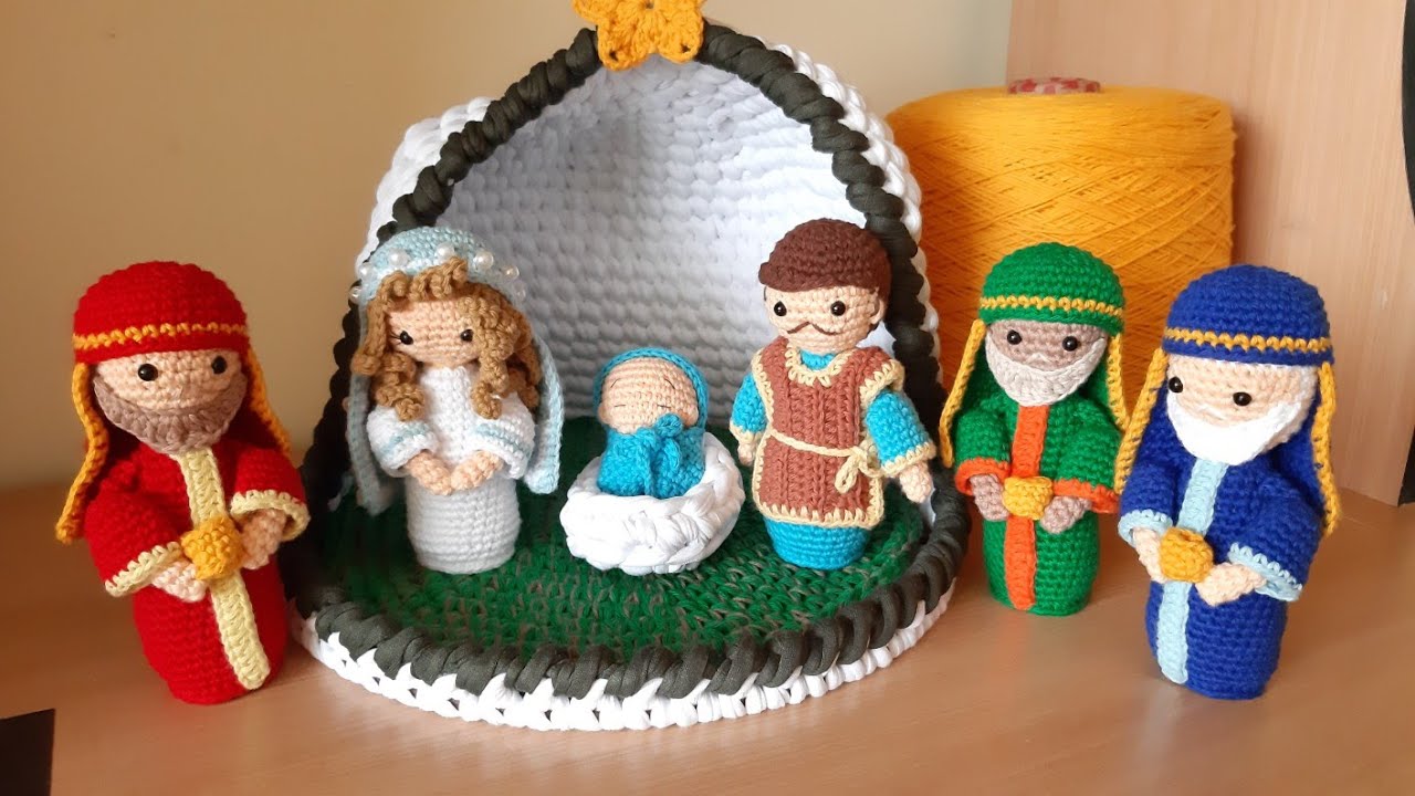 Casita para Nacimiento Navideño tejida con trapillo e hilo de algodón - nuevo proyecto