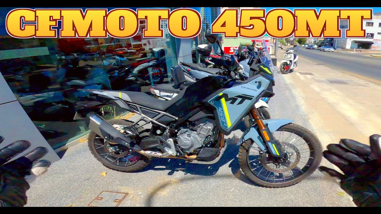 CFMOTO 450MT First Ride REVIEW SOUND 2024 Cyprus [ENGLISH] - YouTube