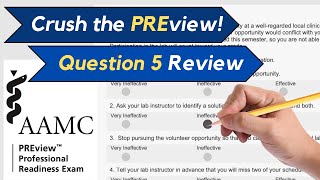 Question 5 || Official PREview Practice Exam Review