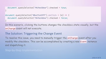 Understanding the onChange Event in JavaScript: Modifying Checkboxes the Right Way