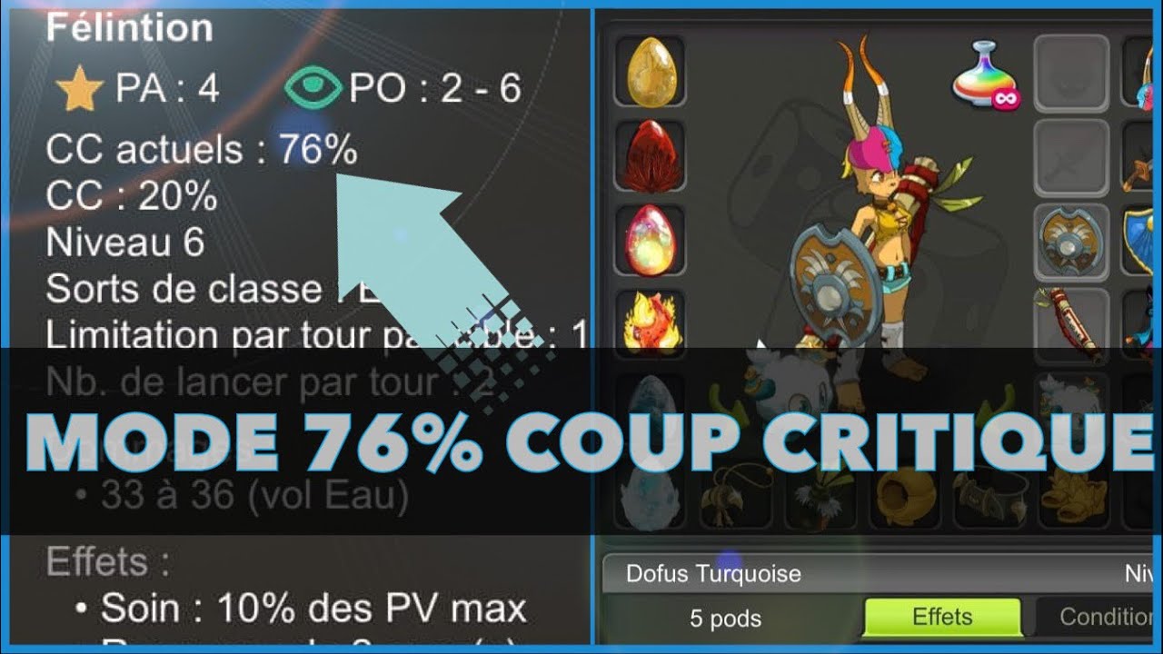 MODE 76% COUP CRITIQUE + MODIF DES SORTS ÉCAFLIP SUR LA BÊTA!(Dofus
