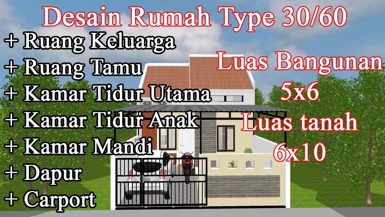 Desain Rumah 30 60 Renovasi Rumah Kpr Subsidi Terbaru Youtube