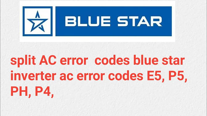 split AC error  codes blue star inverter ac error codes E5, P5, PH, P4,   #shortvideos