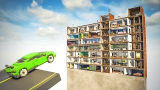 Cars vs Cut-Away Building | Teardown