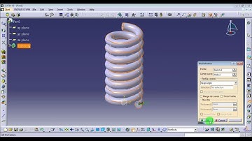 CATIA Helical Spring using rib feature