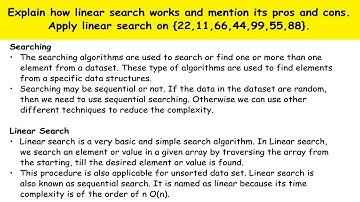 Linear Search | Unit-5 | PPS Important Questions | 2021 |JNTUH | 1st Year R-18 | University Exams