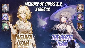 Aglaea Team & The Herta Team Memory of Chaos Stage 12 (3 Stars) | Honkai Star Rail