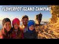 Camping on flowerpot island in ontario canada  backcountry camping with kids