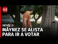 Jorge Álvarez Máynez sale a jugar con su hijo previo a la jornada electoral