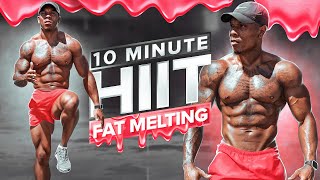 INTENSE 10 MINUTE FAT MELTING HIIT CARDIO WORKOUT [10 SECOND BREAKS]
