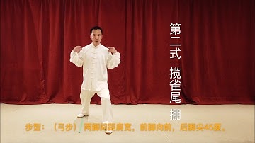 第二式 揽雀尾之掤  传统杨式太极拳 精简9式  张峻峰 Traditional Yang Styel Tai Chi by Jacky Zhang  20200322